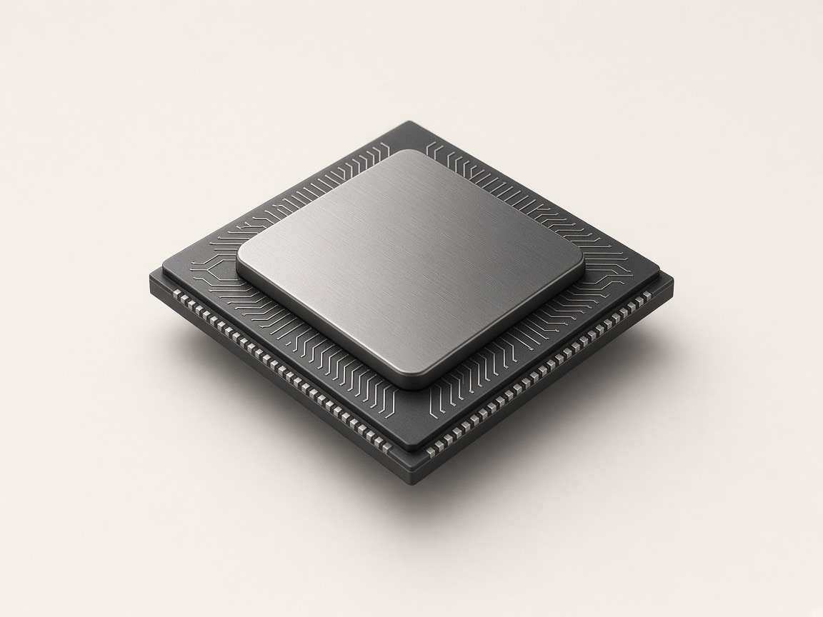 Premium system-on-chip package with a brushed-graphite heat spreader